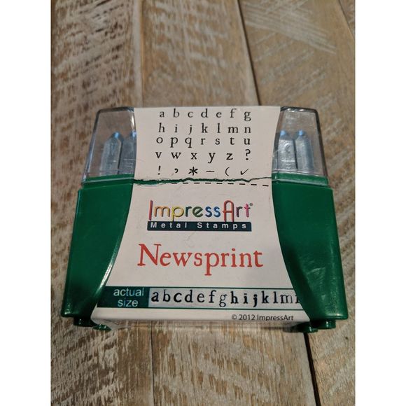 ImpressArt Newsprint Metal Stamps, 3mm lower case - Picture 3 of 3